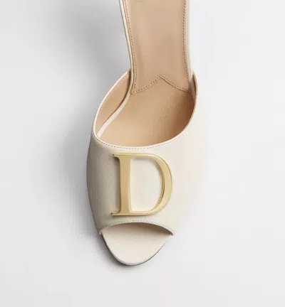 Dior Initials Heeled Slide In White