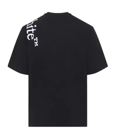 Off-white Off White Vertical Bookish Skate Cotton T-shirt In Black