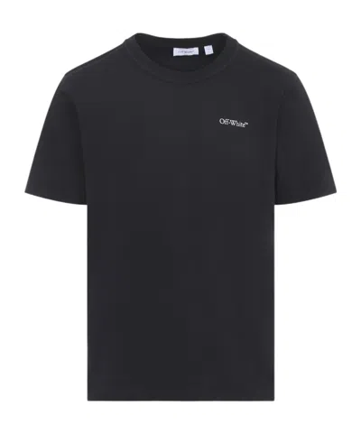 Off-white Small Bookish Regular Short Sleeve T-shirt In Black