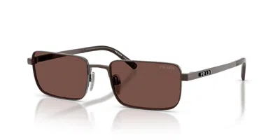 Prada Rectangle-frame Sunglasses In Brown