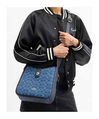 Coach Hadley Convertible Crossbody Bag In Signature Denim In Blue
