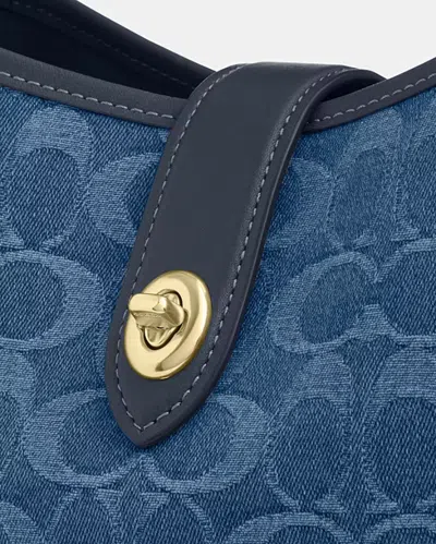 Coach Hadley Convertible Crossbody Bag In Signature Denim In Blue