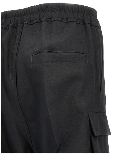 Rick Owens Womens Black Cargobelas Wide-leg Satin Trousers In Black