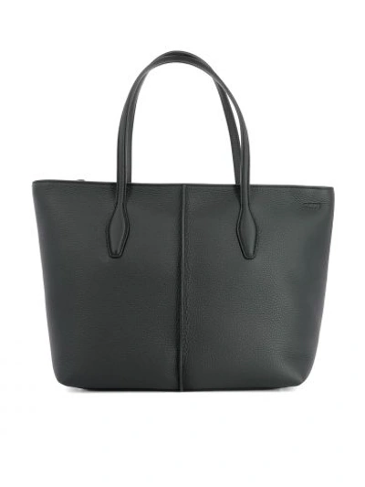 Tod's Black Leather Shopping Bag
