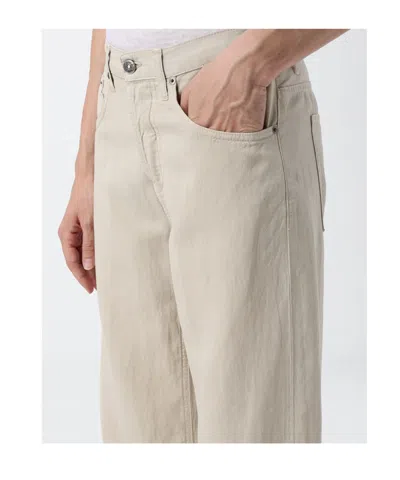 Dondup Five-pocket Belt-loop Jeans In Neutral