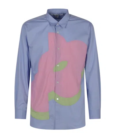 Comme Des Garçons Abstract-patchwork Shirt In Multi