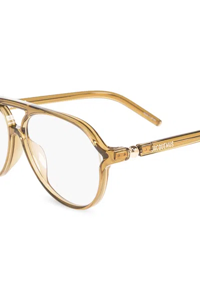 Jacquemus Geometric-frame Glasses In White