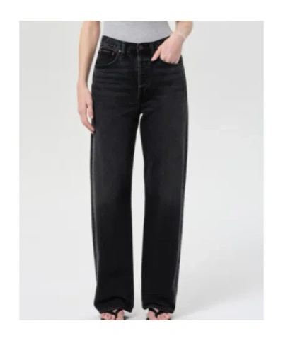 Agolde Belt Loop Jeans In Gray