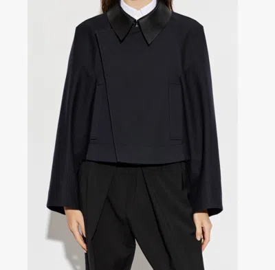 Givenchy Collared Long-sleeved Casual Jacket In Black