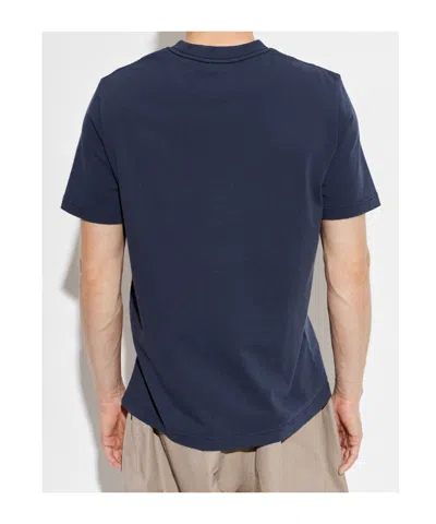 A.p.c. Cotton Crew Neck Short Sleeve T-shirt In Blue