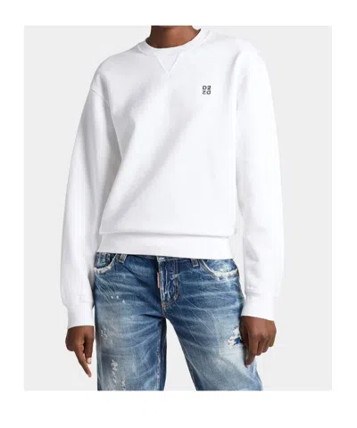 Dsquared2 Long-sleeved Sweatshirt In White