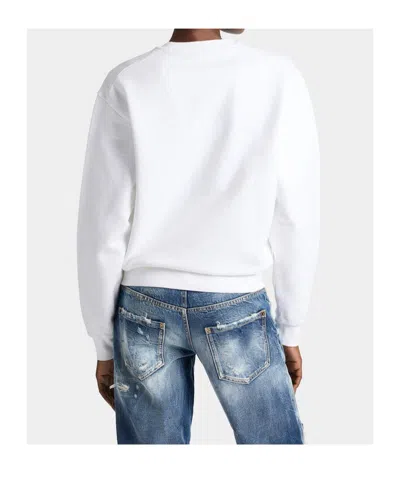 Dsquared2 Long-sleeved Sweatshirt In White