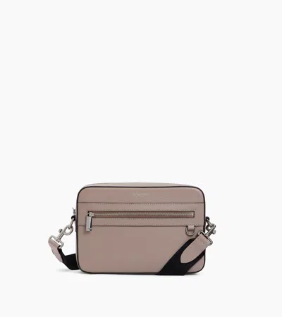 Le Tanneur Emile Small Shoulder Bag In Grained Leather In Gray