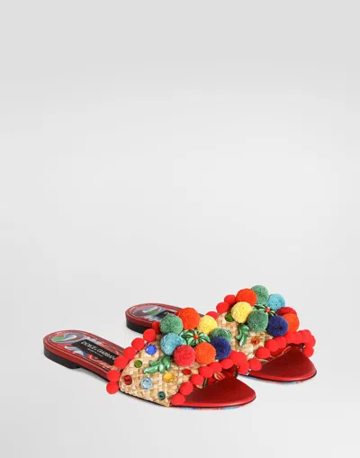 Dolce & Gabbana Ciabatta Flat In Multi