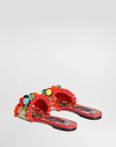 Dolce & Gabbana Ciabatta Flat In Multi