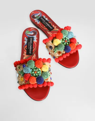 Dolce & Gabbana Ciabatta Flat In Multi