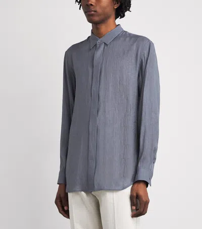 System Hidden Button Shirt In Multi