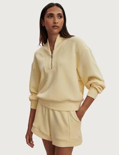 Varley Davidson Half Zip Sweatshirt In Neutral