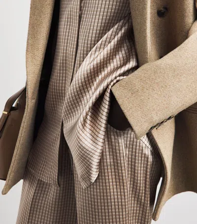 Kiton Silk Printed Shirt In Brown