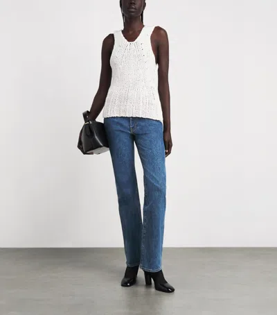 Khaite Stretch-denim Danielle High-rise Jeans In Blue