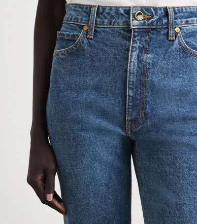 Khaite Stretch-denim Danielle High-rise Jeans In Blue