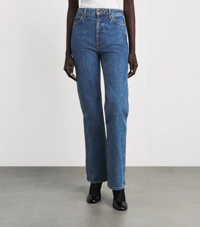 Khaite Stretch-denim Danielle High-rise Jeans In Blue