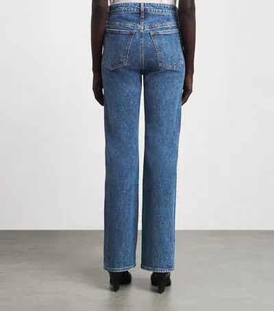 Khaite Stretch-denim Danielle High-rise Jeans In Blue