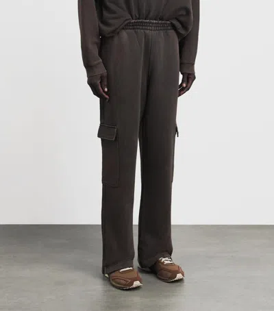 Represent Cotton Initial Cargo Sweatpants In Brown