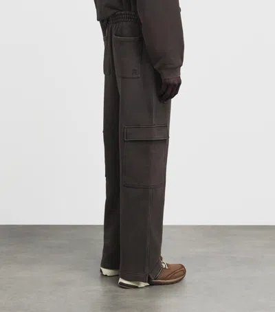 Represent Cotton Initial Cargo Sweatpants In Brown