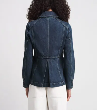 Me+em Slim Fit Utility Jacket Authentic Dark Blue Wash