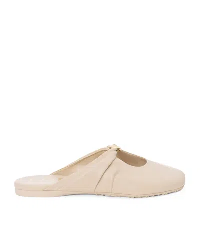 Loewe Yellow Solid Pebble Soft Mule In Multi