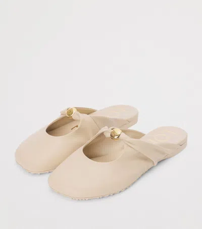 Loewe Yellow Solid Pebble Soft Mule In Multi