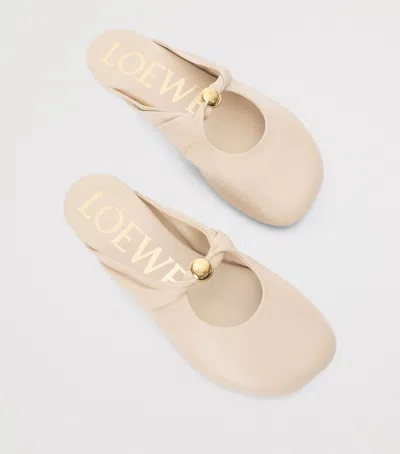 Loewe Yellow Solid Pebble Soft Mule In Multi