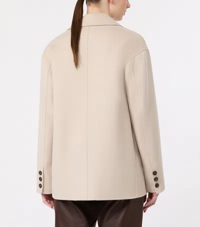 Max Mara Virgin Wool Short Jacket In Sand