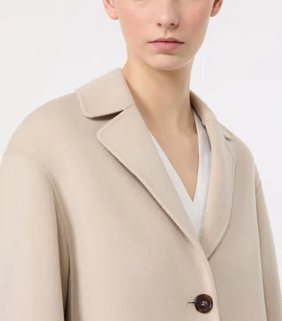 Max Mara Virgin Wool Short Jacket In Sand