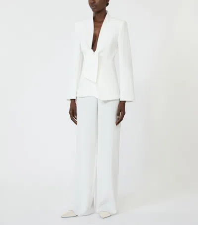 Max Mara Sash-tie Blazer In White