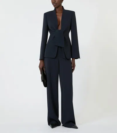 Max Mara Sash-tie Blazer In Black
