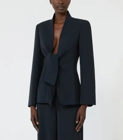Max Mara Sash-tie Blazer In Black