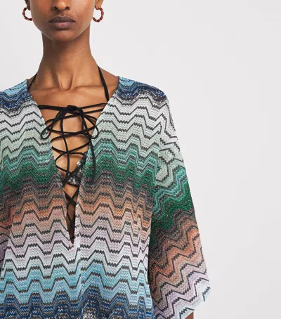 Missoni Chevron Mini Kaftan In Multi