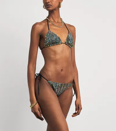 Missoni Sequin Triangle Bikini In Multi