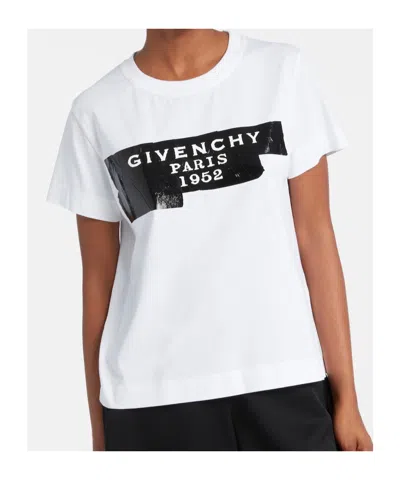 Givenchy Distressed Printed Cotton Jersey T-shirt In White
