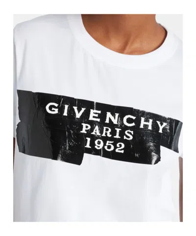Givenchy Distressed Printed Cotton Jersey T-shirt In White