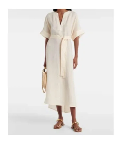 Eres Bibi Linen Kaftan In Neutral
