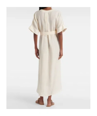 Eres Bibi Linen Kaftan In Neutral