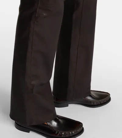 Frame Flared Casual Pants In Brown