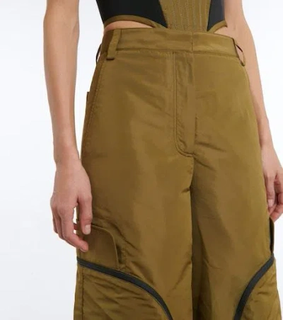 Stella Mccartney Technical Cargo Pants In Brown