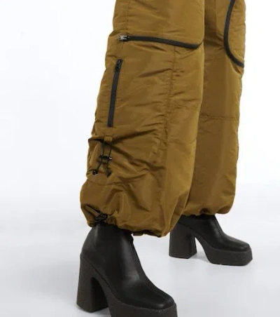 Stella Mccartney Technical Cargo Pants In Brown