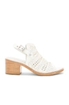 Rag & Bone Wyatt Mid-heel Leather Sandals In Ivory Woven
