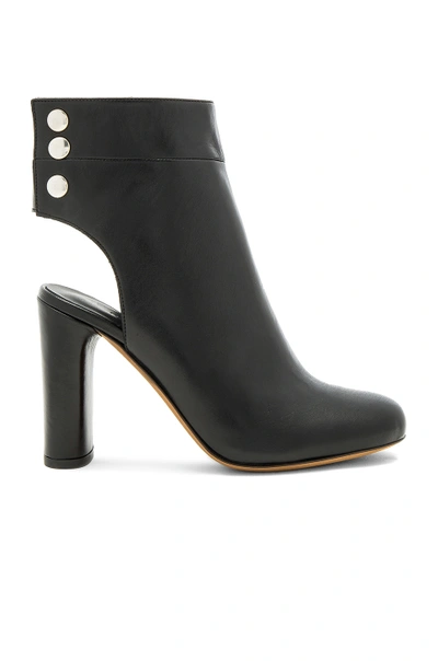 Iro Matyi Cutout Leather Block-heel Booties In Black