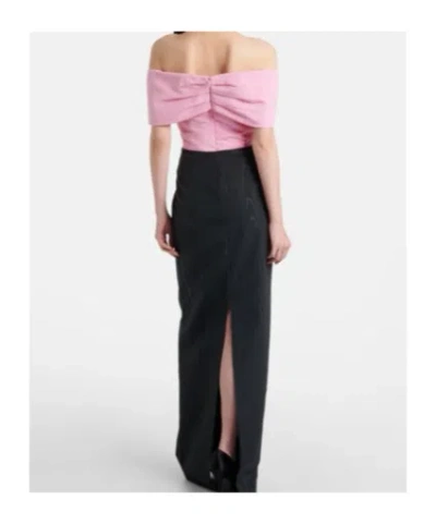 Rebecca Vallance Amaro Off-the-shoulder Taffeta Maxi Dress In Black